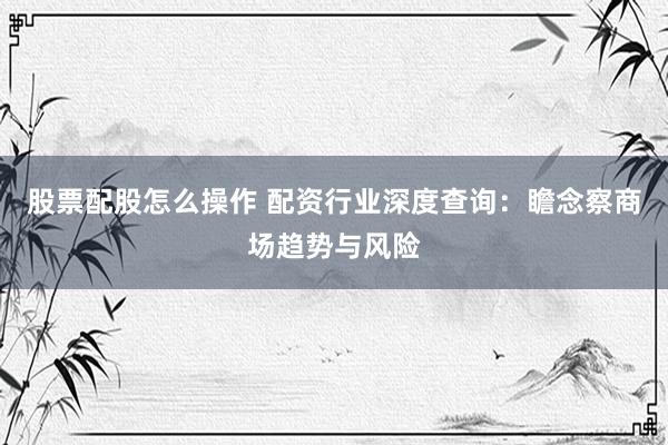 股票配股怎么操作 配资行业深度查询：瞻念察商场趋势与风险