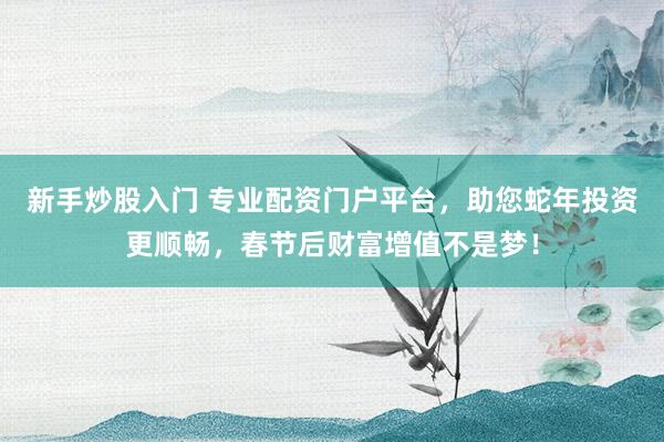 新手炒股入门 专业配资门户平台，助您蛇年投资更顺畅，春节后财富增值不是梦！