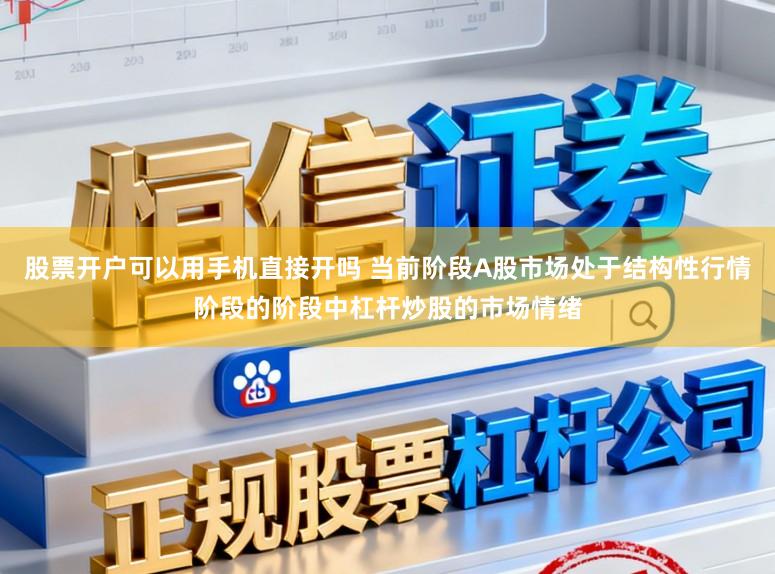 股票开户可以用手机直接开吗 当前阶段A股市场处于结构性行情阶段的阶段中杠杆炒股的市场情绪