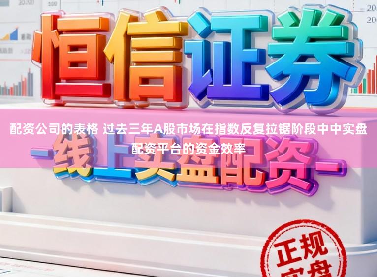 配资公司的表格 过去三年A股市场在指数反复拉锯阶段中中实盘配资平台的资金效率